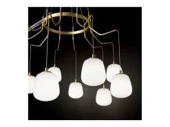 Best Ideal Lux Karousel - Lámpara colgante de techo de racimo de latón Sat Camel