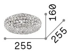 Ideal Lux Plafón^King - Plafón de techo pequeño de 3 luces , G9 Dorado