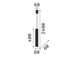 Outlet Ideal Lux Look - 1 colgante de techo delgado y ligero desgastado Marru00f3n