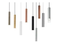 Ideal Lux Look - 1 lámpara colgante de techo delgada plateada, GU10 Plateado