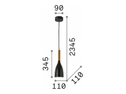 Discount Ideal Lux Manhattan - 1 lámpara colgante de techo negra, E14 Negro