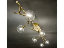 Ideal Lux Plafón^Maracas - Lámpara de techo 6 luces Latón antiguo Camel
