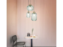 Discount Ideal Lux MINT-1 - Cúpula de vidrio para interior Lámpara colgante de techo 1 claro, E27 Verde