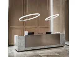 New Ideal Lux MIRACLE 60cm Zintegrowana lampa sufitowa LED z wiszącą diodą LED, biała, 3000K Blanco