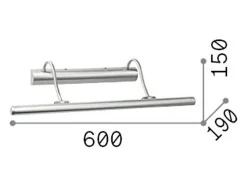 Ideal Lux Aplique Para Pared^Mirror-10 - Aplique de pared con 4 luces Cromado, G9 Gris