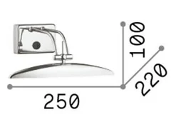Ideal Lux Mirror-20 - Aplique de pared con espejo para interiores, 2 luces, Cromo, G9