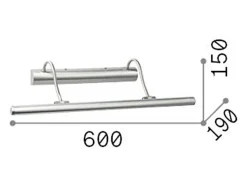 Ideal Lux Mirror-10 - Aplique de pared con 4 luces, latón antiguo, G9