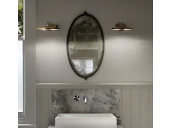 Ideal Lux Aplique Para Pared^Mirror-20 - Lámpara de pared con espejo para interiores, 2 luces, latón antiguo, G9 Camel
