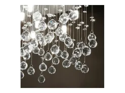 Ideal Lux Moonlight - Lámpara colgante de techo mediana de 8 luces, cromada, G9