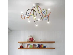 Ideal Lux Multiflex - Lámpara de techo de 8 luces con múltiples brazos Multicolor