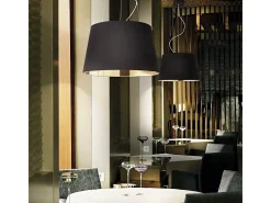 Ideal Lux Nordik - Lámpara colgante de techo tipo domo de 4 luces Negro