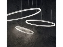 Ideal Lux ORACLE - Lámpara colgante de techo circular LED integrada 1 luz blanca 3000K Blanco