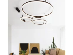 Ideal Lux Plafón^ORACLE Aro Led Integrado Semi Empotrado 70cm 3000K Negro