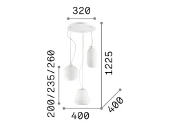 Best Ideal Lux Origami - Lámpara colgante de techo con 3 luces blancas Blanco