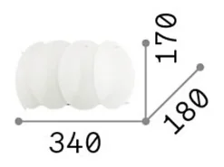 Ideal Lux Aplique Para Pared^Ovalino - Aplique de pared interior 2 luces , E27 Blanco