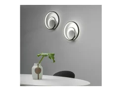Ideal Lux Aplique Para Pared^OZ Lámpara de pared LED integrada Swirl regulable negra, 3000K Negro
