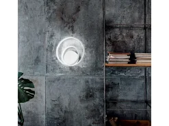 Ideal Lux OZ Lámpara de pared LED integrada Swirl regulable blanca, 3000K