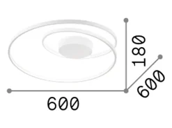 Ideal Lux OZ Luz semiempotrada LED integrada de remolino regulable, latón, 3000K