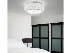 Ideal Lux Pasha' - Lámpara empotrada de techo de 10 luces Cromo, Cristal, E14