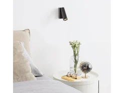 Sale Ideal Lux PIPE Lámpara de lectura orientable de pared negra 3000K Blanco