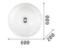 Clearance Ideal Lux Shell - Lámpara de techo / pared para interiores de 6 luces Dorada con vidrio ámbar, E27 Dorado