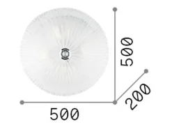 Best Ideal Lux Shell - Lámpara de techo / pared empotrada para interiores de 4 luces Dorada con vidrio ámbar, E27 Dorado