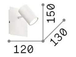 Ideal Lux Aplique Para Pared^Spot - 1 luz de pared, Negro