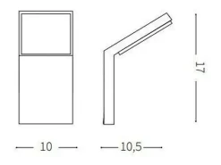 Ideal Lux Aplique Para Pared^STYLE - Aplique de exterior LED integrado 1 luz Antracita 3000K IP54 Negro