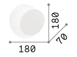 Discount Ideal Lux TICK - Aplique LED Integrado Interior 1 Luz Plata 3000K Plateado