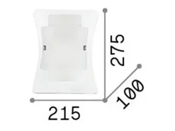 Ideal Lux Aplique Para Pared^Triplo - 1 luz de pared pequeña para interior de vidrio, E27 Transparente