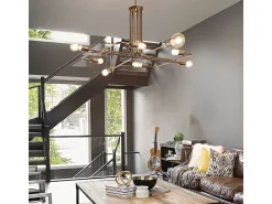 Ideal Lux Triumph - Lámpara colgante de techo con múltiples brazos de 8 luces, latón antiguo