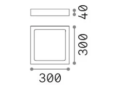 Ideal Lux Aplique Para Pared^Universal - Foco empotrado grande cuadrado interior 1 luz LED Blanco