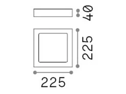 Discount Ideal Lux Universal - Foco empotrado mediano cuadrado interior 1 luz LED Blanco