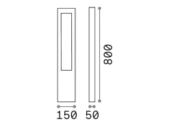 Ideal Lux Lámpara De Pie^Vega - 1 Bolardo de exterior ligero Antracita IP44, G9 Negro