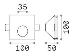 Ideal Lux WALKY-3 - Aplique empotrable de pared interior empotrable de yeso LED integrado 1 luz blanco 3000K