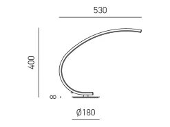 Best Iole Lámpara de mesa LED regulable 12W luz cálida 3000K - satinado, diseño moderno, aluminio IP20 Blanco