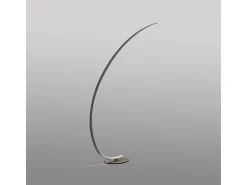 Outlet Iole Lámpara de pie LED regulable 30W luz cálida 3000K - Lámpara de pie color titanio, diseño moderno en aluminio, IP20 Gris