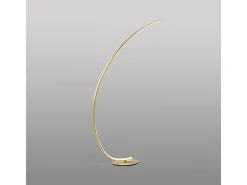 Lámpara De Pie^Iole Lámpara de pie regulable LED 30W luz cálida 3000K - Lámpara de pie en color oro cepillado, diseño moderno en aluminio, IP20 Dorado
