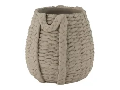 Jardinera de cemento gris 31.5x27x38 cm
