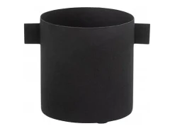 New LANA DECO Jardinera redonda de metal Naya L 16 cm Negro