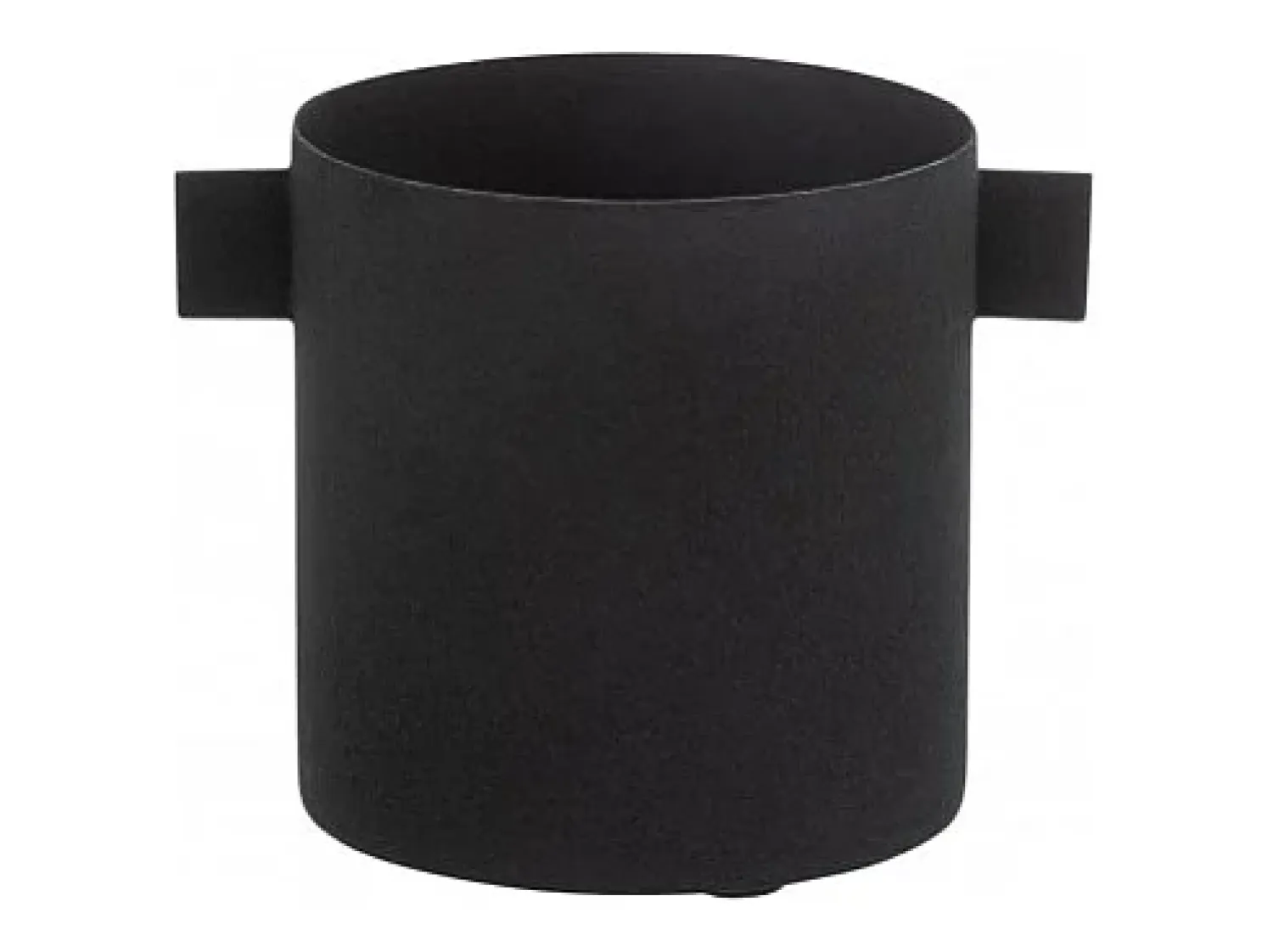 New LANA DECO Jardinera redonda de metal Naya L 16 cm Negro