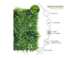 Outlet NORTENE Jardín vertical leafy 100 x 100 cm 1X3 M Verde