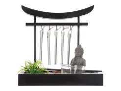 Jardín Zen decorativo Atmosphera negro 16,5x15x12 cm