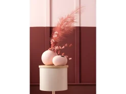 Clearance J-Line Jarrón bola cerámica do pastel 25x25 cm Rosa