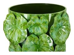 Best Jarrón de concha de metal 18x17,5x46 Verde