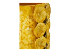 Clearance Jarrón de concha de metal 16x15x33 Amarillo