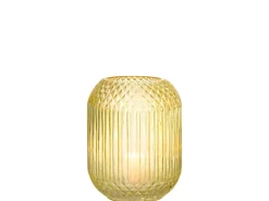 J-Line Jarrón^Jarrón de vidrio recto L18*l18*H19cm Amarillo