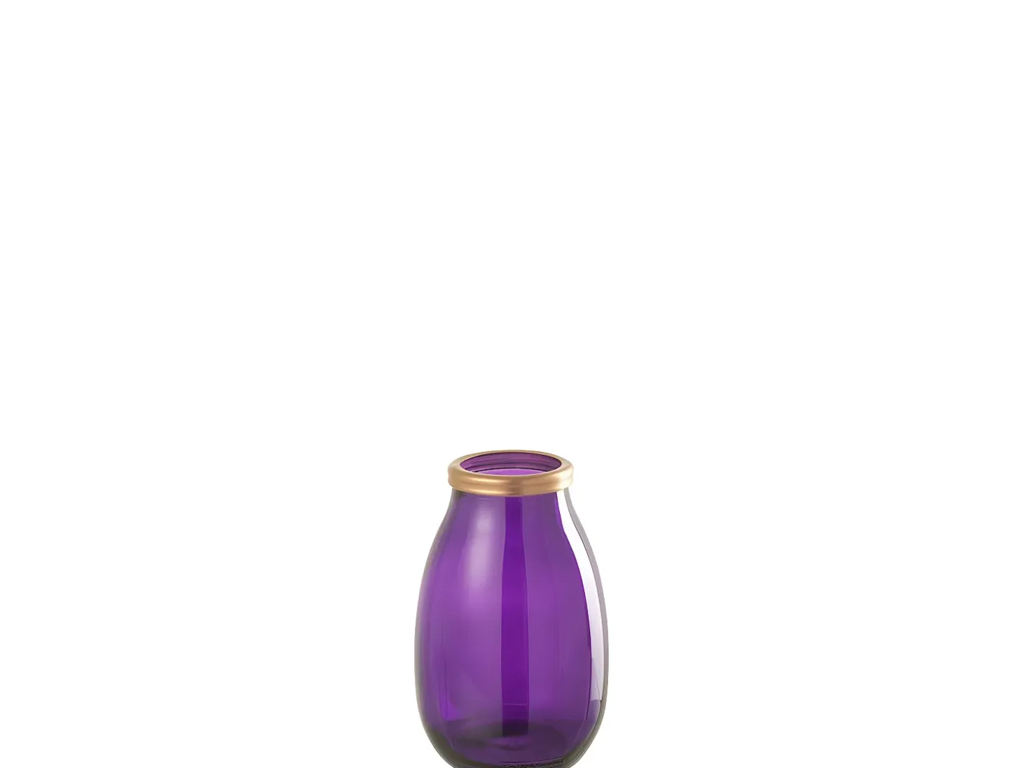 Jarrón de vidrio malva 18x18x28 cm
