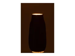 Discount J-Line Jarrón de vidrio 12x12x26 cm Negro