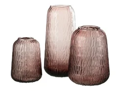 Discount J-Line Jarrón de vidrio 15*15*30 cm Rosa